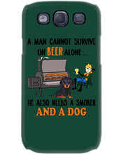 Load image into Gallery viewer, A Man Loves Beer And Dachshund Gift For Dog Lovers Phone case