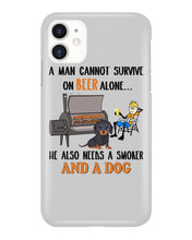 Load image into Gallery viewer, A Man Loves Beer And Dachshund Gift For Dog Lovers Phone case