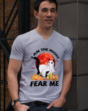 Load image into Gallery viewer, I Am The Night Fear Me Ghost Cat Gift For Cat Lovers Guys V-Neck