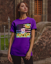 Load image into Gallery viewer, Pig America Flag Sunflower Special Custom Design Guys Tee