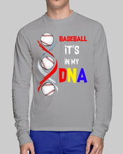 Load image into Gallery viewer, Baseball Be My DNA Gift For Sport Lovers Unisex Long Sleeve