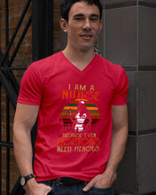 Load image into Gallery viewer, I Am A Nurse Because Even Doctors Need Heros Gift For Nurse Guys V-Neck