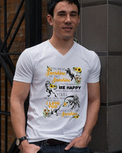 Load image into Gallery viewer, My Only Sunshine Make Me Happy Special Custom Design Guys V-Neck