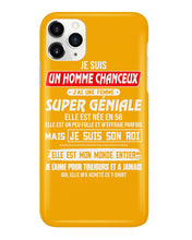 Load image into Gallery viewer, Je Suis Un Homme Chanceux J'ai Line Femme Custom Design Je Suis Son Roi Phone case