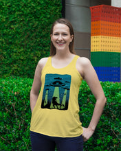 Load image into Gallery viewer, UFA Dinosaur T Rex Sky Full Of Stars Ladies Flowy Tank