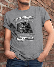 Load image into Gallery viewer, Shes Stubborn Messy And A Brat At Times Black Gift For Husband Guys Tee