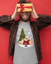 Load image into Gallery viewer, Funny Golden Retrievers Sleep In Red Boots Gift For Dog Lovers Guys Tee
