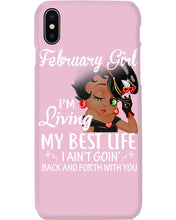 Load image into Gallery viewer, Betty Boop February Girl Living My Best Life Birthday Meaningful Gift Phone case