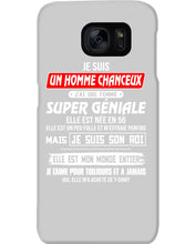 Load image into Gallery viewer, Je Suis Un Homme Chanceux J'ai Line Femme Custom Design Je Suis Son Roi Phone case