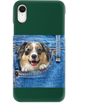 Load image into Gallery viewer, Australian Shepherd In Denim Pocket Gift For Dog Lovers Phone case
