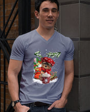Load image into Gallery viewer, Yorkshire Terrier Loves Drinking Hot Latte Gift For Dog Lovers Guys V-Neck