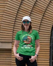 Load image into Gallery viewer, Good Girl Loves Her Mama Loves Jesus and America Too Design Ladies Tee