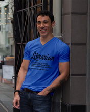 Load image into Gallery viewer, Librarian Keeper Of Books Guardian Of Knowledge Custom Gift For Librarian Guys V-Neck