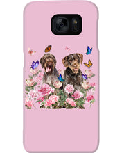 Load image into Gallery viewer, German Wirehaired Pointer With Peonies Gift For Dog Lovers Phone case