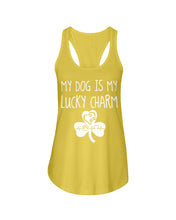 Load image into Gallery viewer, My Dog Is My Lucky Charm Trending Gift For Dog Lovers Ladies Flowy Tank