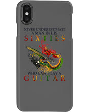 Load image into Gallery viewer, Never Underestimate A 60 Year Old Man Can Play A Guitar Phone case