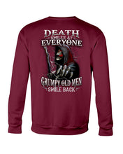 Load image into Gallery viewer, Death Smiles At Everyone Grumpy Old Men Smile Back Gift For Men Sweatshirt
