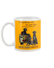 Load image into Gallery viewer, Everything Will Be Just Fine As Long As There Are Great Dane And Wine Gift For Dog Lovers Mug