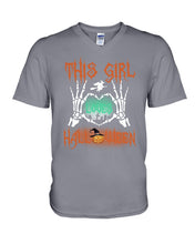 Load image into Gallery viewer, This Girl Loves Halloween Gift For Girls Guys V-Neck