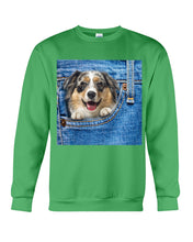 Load image into Gallery viewer, Australian Shepherd In Denim Pocket Gift For Dog Lovers Sweatshirt