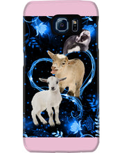 Load image into Gallery viewer, Lovely Phone Case Twinkling Blue Heart Gift For Goat Lovers Phone case