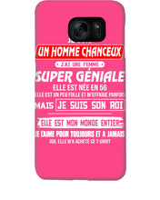 Load image into Gallery viewer, Je Suis Un Homme Chanceux J'ai Line Femme Custom Design Je Suis Son Roi Phone case