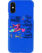 Load image into Gallery viewer, She Works Willingly With Her Hands Gift For Sew Lovers Phone case