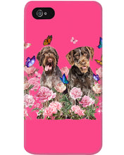 Load image into Gallery viewer, German Wirehaired Pointer With Peonies Gift For Dog Lovers Phone case
