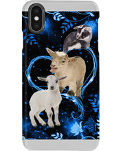 Load image into Gallery viewer, Lovely Phone Case Twinkling Blue Heart Gift For Goat Lovers Phone case