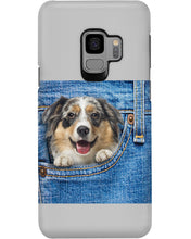Load image into Gallery viewer, Australian Shepherd In Denim Pocket Gift For Dog Lovers Phone case