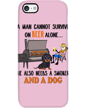 Load image into Gallery viewer, A Man Loves Beer And Dachshund Gift For Dog Lovers Phone case