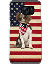 Load image into Gallery viewer, Lovely Phone Case With US Flag Gift For Spaniel Lovers Phone case
