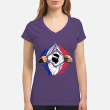 Load image into Gallery viewer, Corse Super Hero Flag Patriot Gift For Men Ladies V-Neck