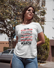 Load image into Gallery viewer, This Girl Has Fought A Thousand This Girl Was Born In March Ladies Tee