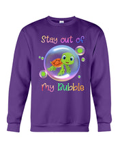 Load image into Gallery viewer, Vintage Funny Stay Out Of My Bubble Gift For Turtle Lovers Sweatshirt