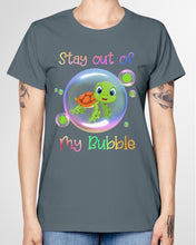 Load image into Gallery viewer, Vintage Funny Stay Out Of My Bubble Gift For Turtle Lovers Ladies Tee
