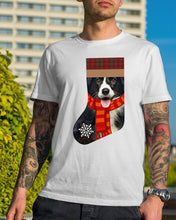 Load image into Gallery viewer, Santa Border Collie In Stock Gift For Dog Lovers Guys Tee