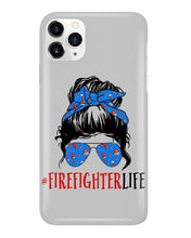 Load image into Gallery viewer, Firefighter Make You Life Safe Lady With Blue Ribbonhead Gift For Women Phone case