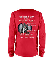 Load image into Gallery viewer, October Man Son Of God Birthday Meaningful Gift For Men Unisex Long Sleeve