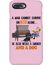 Load image into Gallery viewer, A Man Loves Beer And Dachshund Gift For Dog Lovers Phone case