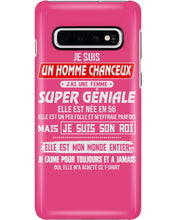 Load image into Gallery viewer, Je Suis Un Homme Chanceux J'ai Line Femme Custom Design Je Suis Son Roi Phone case