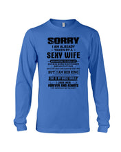 Load image into Gallery viewer, Gift For Husband Taken By A November Sexy Wife Who Happens To Cuss A Lot Unisex Long Sleeve