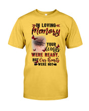 Load image into Gallery viewer, Gift For Angel Dad Red Butterflies Your Wings Were Ready Guys Tee