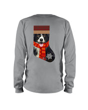 Load image into Gallery viewer, Santa Border Collie In Stock Gift For Dog Lovers Unisex Long Sleeve