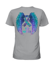 Load image into Gallery viewer, You Matter Ribbon Awareness With Angel Wings Ladies Tee