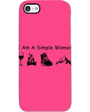 Load image into Gallery viewer, Simple Woman Loves Wine Camping Shoes And Climbing Phone case
