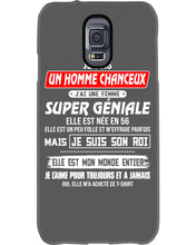 Load image into Gallery viewer, Je Suis Un Homme Chanceux J'ai Line Femme Custom Design Je Suis Son Roi Phone case