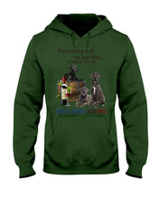 Load image into Gallery viewer, Everything Will Be Just Fine As Long As There Are Great Dane And Wine Gift For Dog Lovers Hoodie