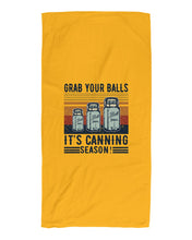Load image into Gallery viewer, Grab Your Balls It's Canning Season Retro Vintage Beach Towel
