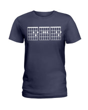 Load image into Gallery viewer, Vintage Funny Guitar Chords Custom Gift For Guitar Lovers Ladies Tee